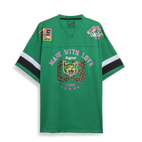 T-shirt de hockey vert fabriqué avec amour